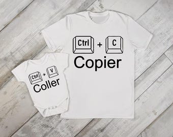 Tenues assorties père fils / Matching kit  papa garçon et bébé / Chandails copier coller / Cadeau de la fête des pères / cadeau pour papa