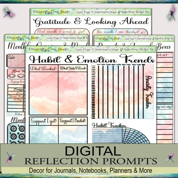 Reflections Digital | Lazy Days & Watermelon Ways | Monthly Sticker Kit | Goodnotes, Notability