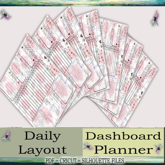 Daily Horizontal Dashboard - Love & Lavender - Goodnotes + Notability + PDF