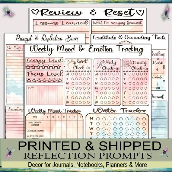 Reflections Weekly Stickers Kit | Cottagecore Lazy Days & Watermelon Ways | Printed, Shipped