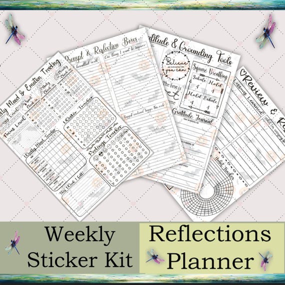 Reflection Stickers Kit - Cauldrons & Candy Corn - Weekly - GOODNOTES