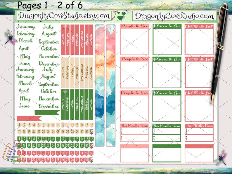 Passion Planner Large | Monthly Kit | Digital | Lazy Days & Watermelon ...