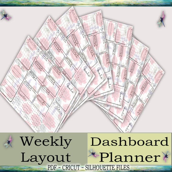 Dashboard - Weekly  Horizontal - Love & Lavender - GOODNOTES