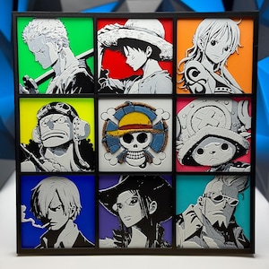 Straw Hat Pirates Collection | 3D Printed Fan Art | Anime Wall Decor | Collector Gift