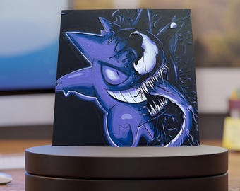 Venomized Gengar 3D Art – A Sinister Fusion of Darkness - Etsy
