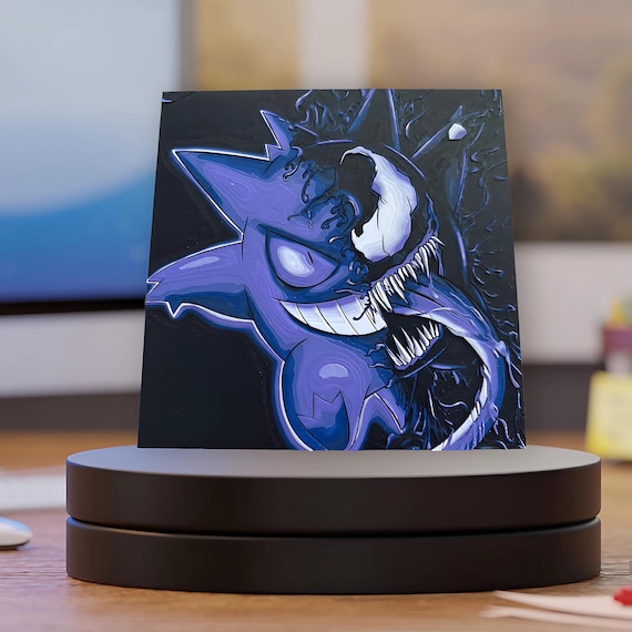 Venomized Gengar 3D Art – A Sinister Fusion of Darkness - Etsy