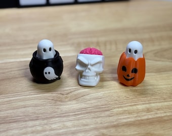3D Printed Spooky Clicker Fidgets – Ghosts, Skulls & Pumpkins