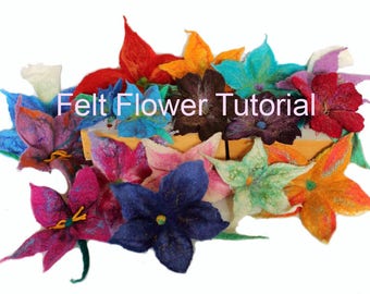 Felt Flower Tutorial. DIY PDF