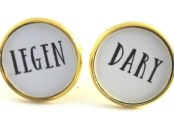 Wedding Cufflinks, Gift for Groomsmen, From Bride to Groom, Legendary