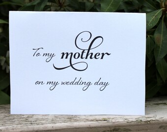 Mother of the Bride Wedding Day Card, Printable Wedding Card