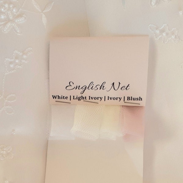 Wedding Veil Swatch, Fabric Swatch, Sample, English Net