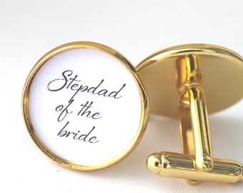 Stepdad of the Bride, Father of the Bride, Wedding Cuff Links