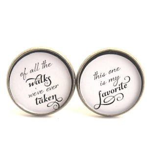 Father of the Bride Gift, Custom Wedding Cufflinks, Of All the Walks We&#39;ve Ever Taken