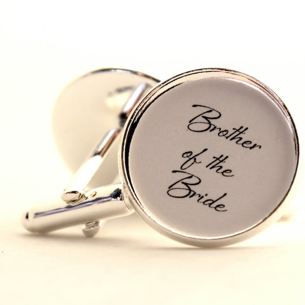 Brother of the Bride Gift, Groomsmen Gift, Man of Honor Gift, Bridal Party Gift, Wedding Cufflinks, Silver Cufflinks, Gold Cufflinks, Bronze