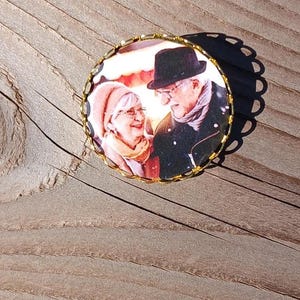 Custom Photo Lapel Pin, Wedding Boutonniere Pin, Memorial Photo Pin