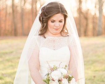 Cathedral Wedding Veil, Minimalist Wedding Veil