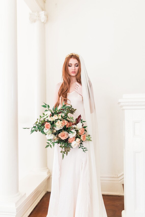 chiffon wedding veil