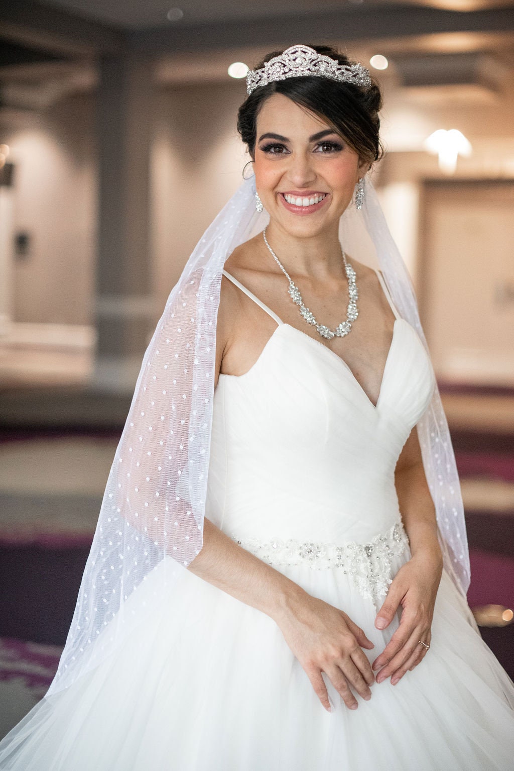 Super Soft Swiss Polka Dot Wedding Veil in Ivory - Etsy display picture 2