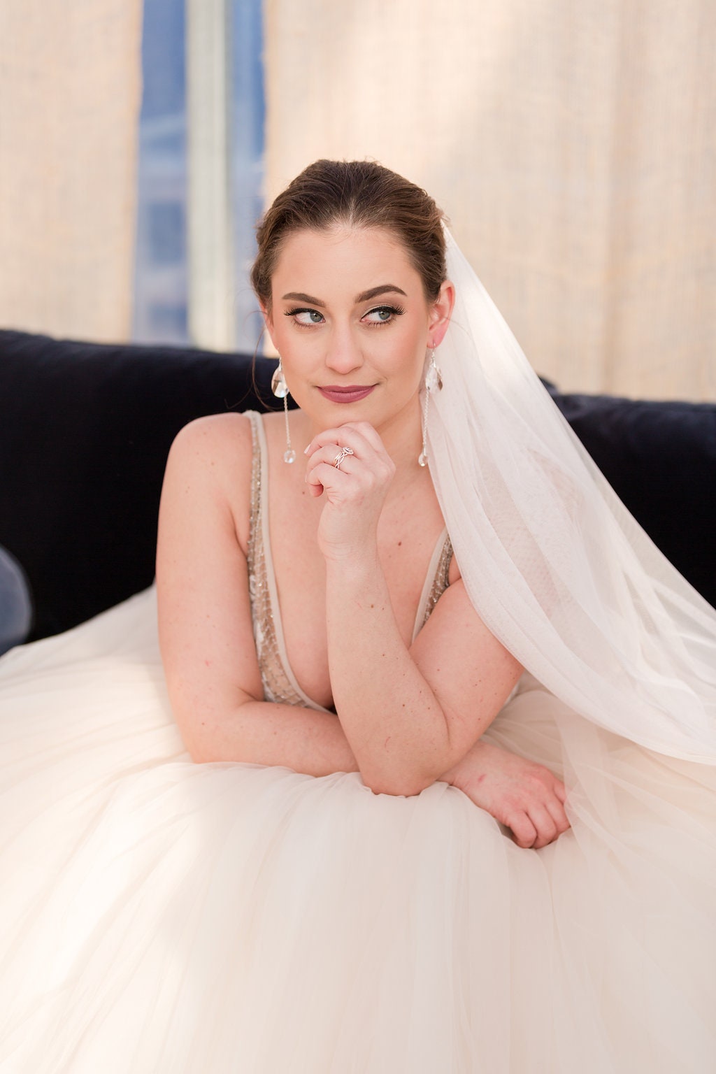 Blush pink English Net wedding veil Amazon.com: Blush Pink English Net Tulle Wedding Veil from  main image 2