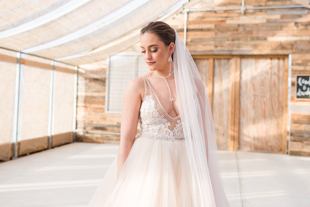 Wedding Veil, Soft Veil, Long Veil, English Net Veil, Blush  display picture 2