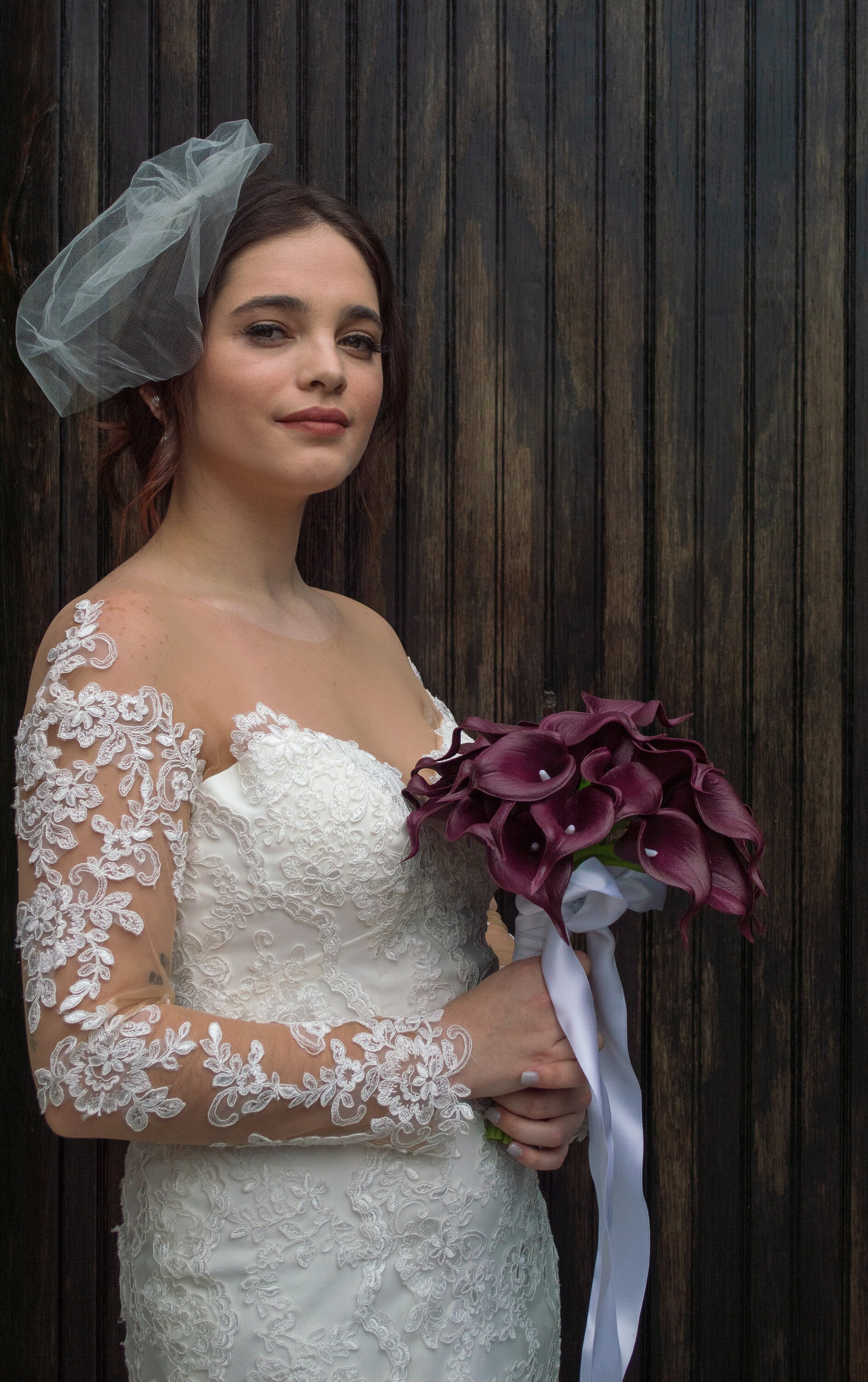 Bridal Birdcage Wedding Veil: 9 Inch Tulle Blusher, Wedding  display picture 3