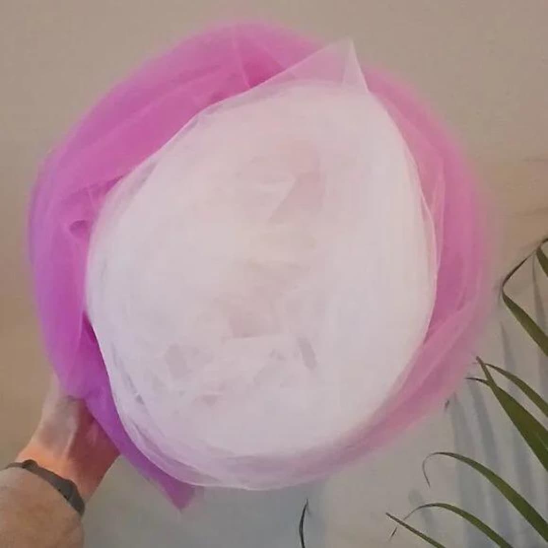 New Ombre Wedding Veil Fushia Puple Pink Bride Bridal New Ombre Wedding Veil Fushia Puple Pink Bride Bridal main image 2