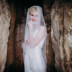 Wedding Veil, Pearl Veil, Fingertip Veil, Cathedral Veil image 9