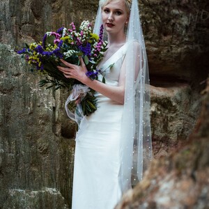 Wedding Veil, Pearl Veil, Fingertip Veil, Cathedral Veil image 4