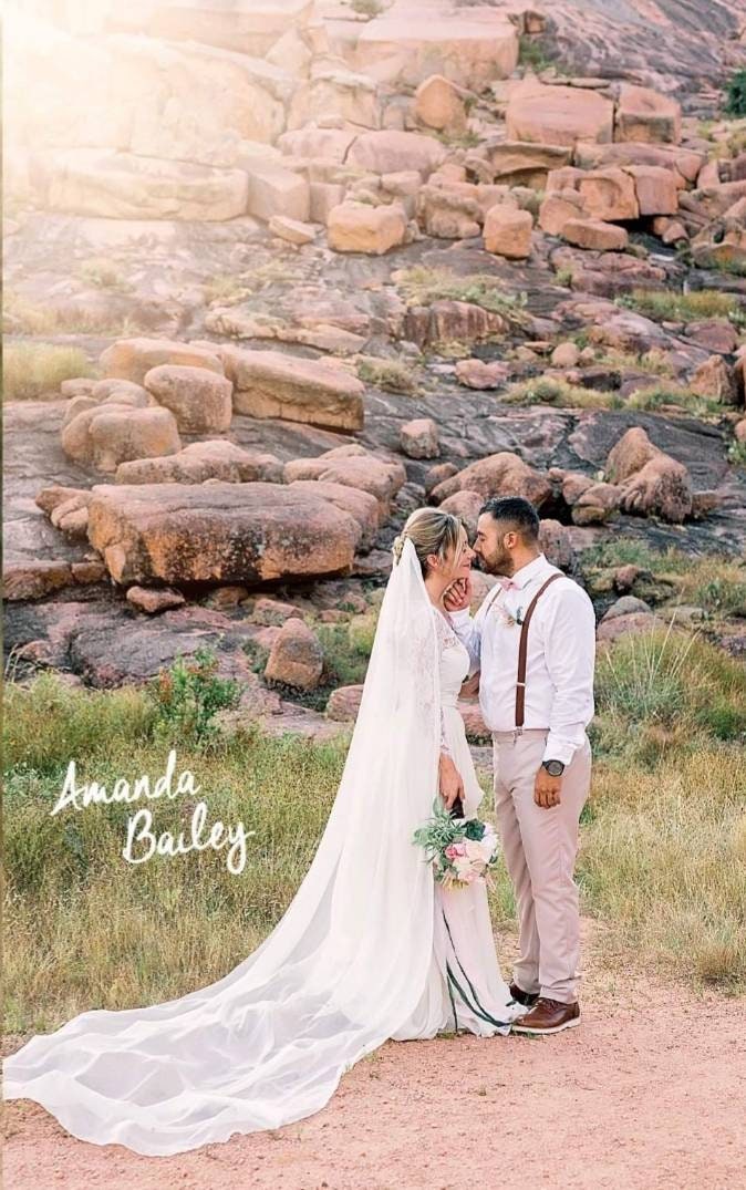 NWT Boho Wedding Veil Drape Soft Silk Chiffon ALISANNE | Draped Bridal Veil - All About Romance: Handmade  main image 2
