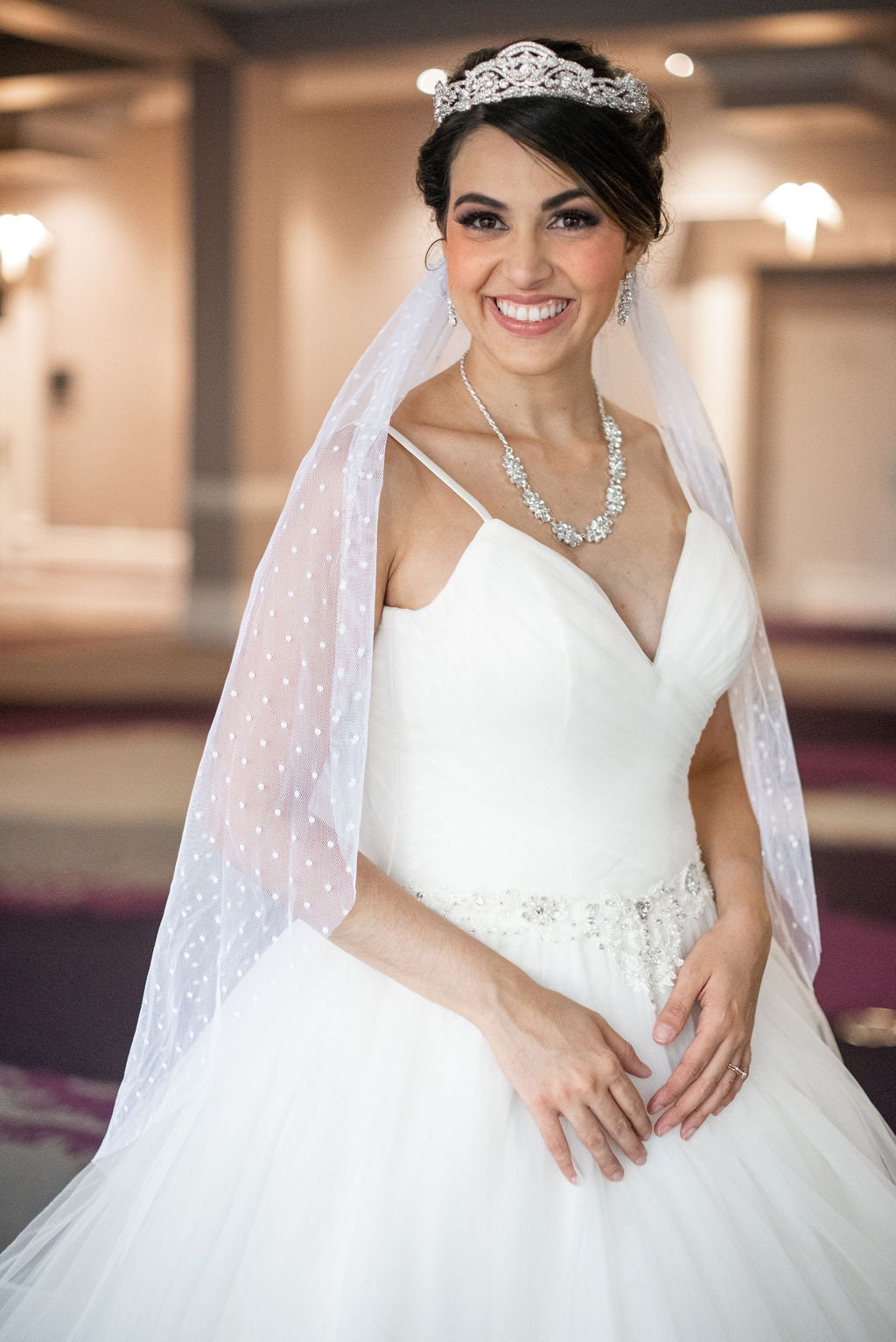 Super Soft Swiss Polka Dot Wedding Veil in Ivory - Etsy display picture 2