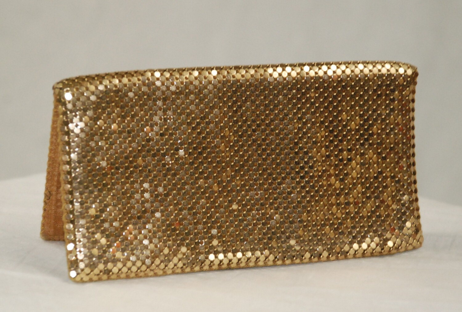 Vintage Whiting and Davis Gold Mesh Checkbook Cover Bill Etsy