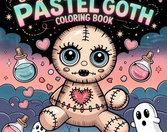 75 Easy Pastel Goth Coloring Pages – Digital & Printable
