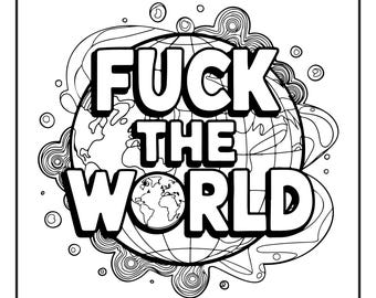 Funny Swear Word Coloring Book | Adult Relaxation, Stress Relief (Digital Download)