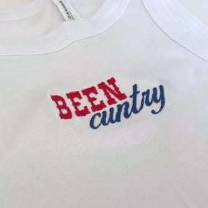 Been Cuntry 刺繍入りクロップドタンクトップ | カウボーイツアーロデオシャツ | オーダーメイド