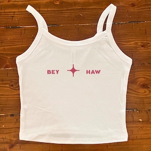 Bey Haw タンクトップ | Beyhive と Cowboy Carter にインスパイアされた Y2K カントリー グラム