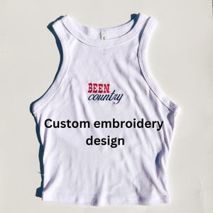 Vêtements brodés personnalisés - Débardeur, t-shirt bébé ou t-shirt personnalisés