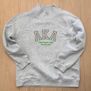 Individuell besticktes Sorority Mockneck Sweatshirt | Großes kleines Geschenk