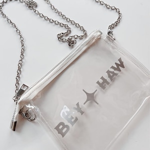 BEYHAW Clear Stadium Purse – La borsa perfetta per il Cowboy Carter Tour in argento