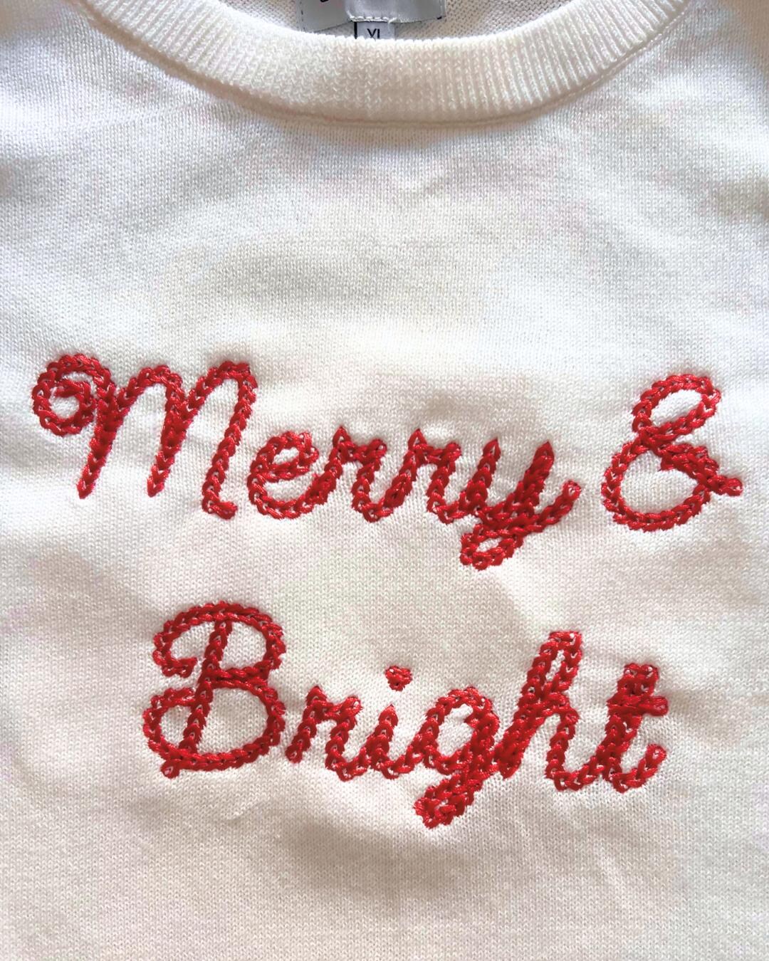 Chain Stitch Warm Sweater With Pearl Buttons