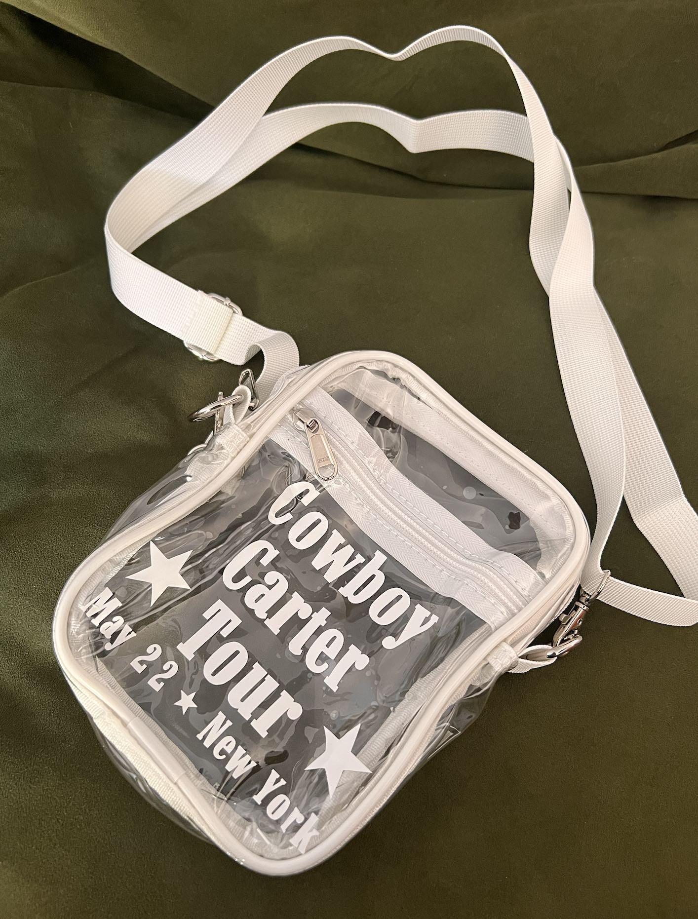 Personalized Custom Cowboy Inspired Stadium-Approved Clear Bag – Perfect for All Concerts (White Version)