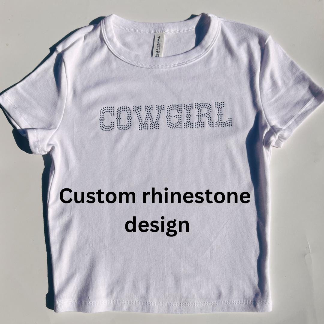 Rhinestone Baby Tee - Etsy Rhinestone Baby Tee - Etsy