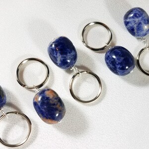 Sodalite Pet Charm, Healing Stone, Collar Charm, Therapeutic Gemstones, Pet Charm Jewels image 4