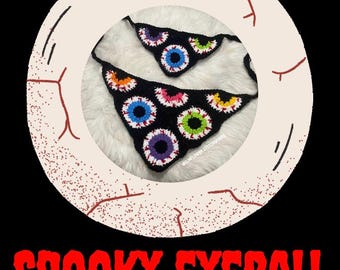 Spooky Eyeball Pet Bandana | Crochet Pattern PDF Download