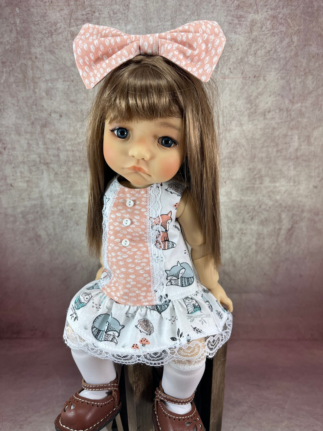 Promber Forest Animals Sleeveless Dress Set for 15” Toddler BJD Dolls Like ...
