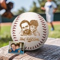 Personalized Photo on Baseball Ball Engraved, Custom Your Kids Picture Father's Day Present , Father's Day Gift for Dad, Grandpa, Coach