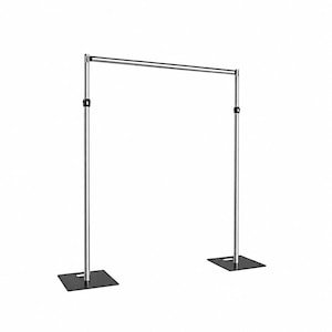 Heavy-Duty Adjustable Backdrop Stand: 10x10ft Aluminum Alloy with Steel Base
