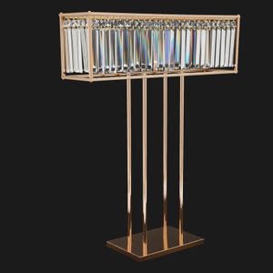 Gold Crystal Pendant Flower Stand: Elegant Wedding Centerpiece (2 Pcs/Order)