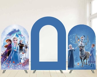 Arched Backdrop Stand: 5x7.5ft Aluminum Alloy Open Wall, Double-Sided Covers
