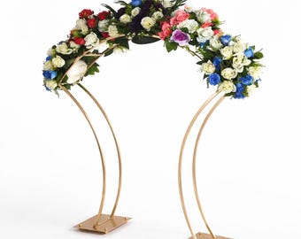 Gold Arch Floral Table Stand: Wedding Centerpiece (2 Pcs/Order)