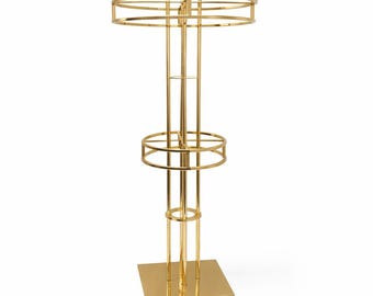 2-Tier Gold & Silver Wedding Centerpiece: 48-Inch Tall Flower Stand (Set of 2)